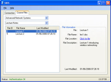 SIDS - Course Files