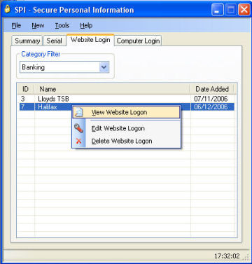 SPI - Website login